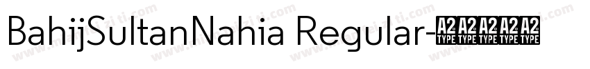 BahijSultanNahia Regular字体转换